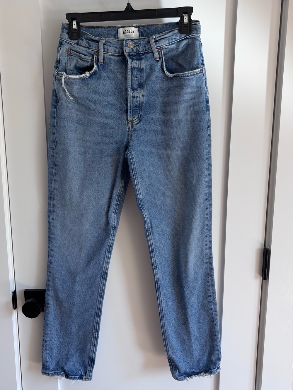 AGOLDE Women’s Light Blue Relaxed Straight Jeans